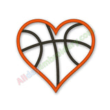 Basketball Heart Applique