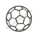 Soccer ball applique (Satin stitch version) - Alldayembroidery.com