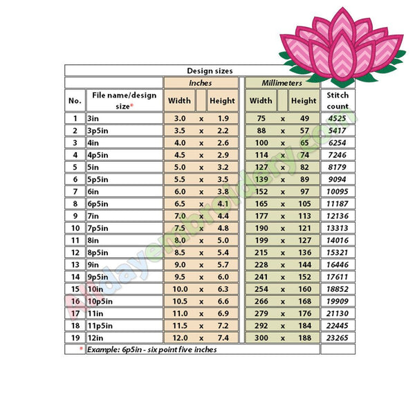 Lotus flower embroidery design. Machine embroidery design