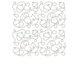 Squirrel and acorns quilting embroidery design.
