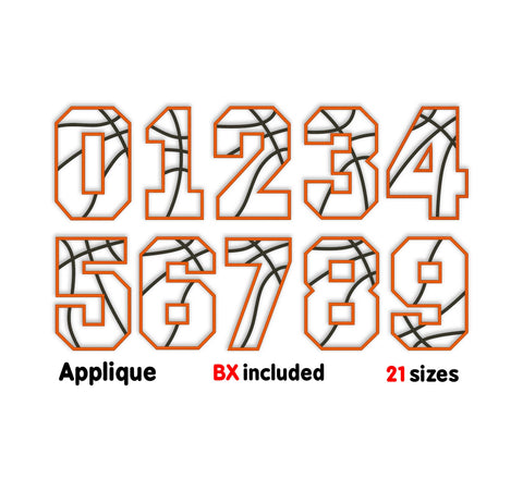 Basketball Numbers Basketball numbers Embroidery Design. Machine embroidery design ...