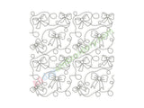 Bow quilting machine embroidery design