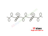Candy cane quilting border embroidery design