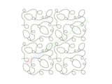 Christmas lights edge to edge embroidery design.