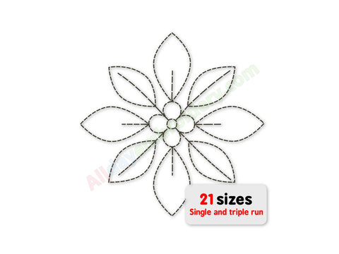 Floral quilting background embroidery design