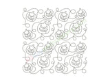Jack O Lantern quilting edge to edge embroidery design.
