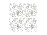 Halloween quilting embroidery design. Edge to edge embroidery pattern.