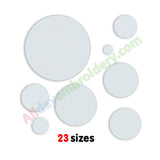 Circle knockdown embroidery design