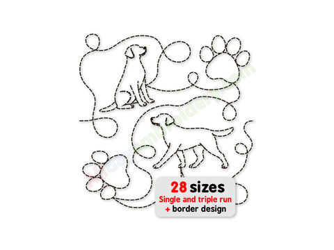 Labrador Retriever Quilting embroidery
