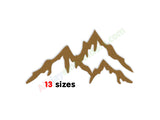 Mountain embroidery design. Fill stitch design.