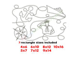 Military quilting embroidery design