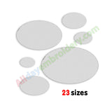 Oval knockdown embroidery design