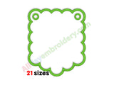 Party buntings applique embroidery design.