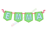 Scalloped 5 side banner