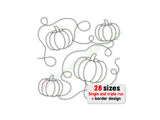 Pumpkin quilting edge to edge embroidery design.