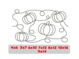 Pumpkin edge to edge embroidery design