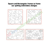 Quilting frame design embroidery