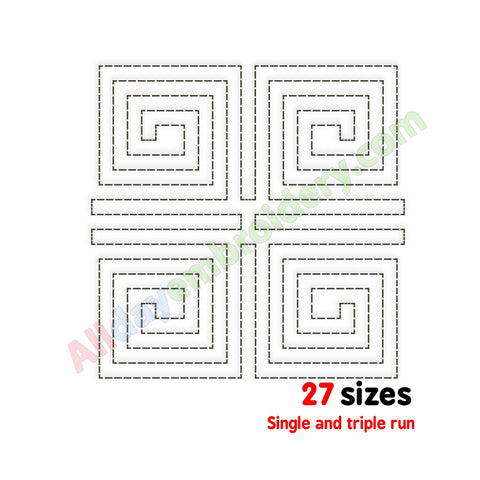 Quilting embroidery design