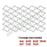 Rectangle quilting embroidery design