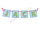 Square banner embroidery design