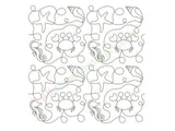Sea animals edge to edge quilting design