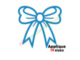 Side bow embroidery design