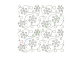 Snowflakes quilting edge to edge embroidery design.