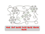 Snowflake quilting embroidery pattern.