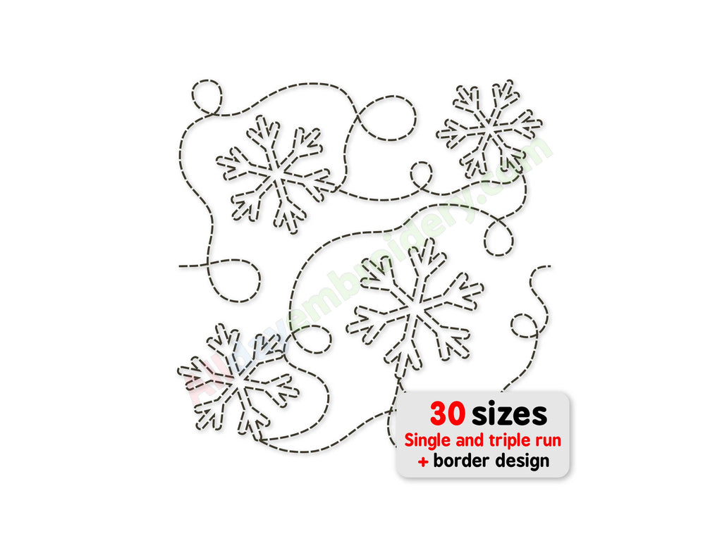 Snowflake quilting embroidery design