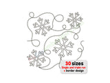Snowflake quilting embroidery design