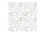 Sunflower quilting embroidery design. Edge to edge embroidery.