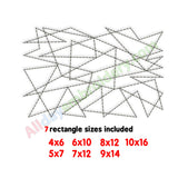 Triangle lines quilting background embroidery design