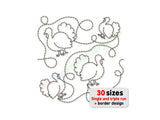 Turkey quilting embroidery design