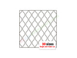 Quilt block pattern with '30 sizes' text on a white background