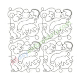 Forest animals quilting embroidery design