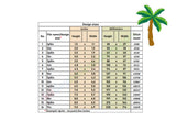 Palm tree embroidery design