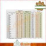 Paw print embroidery design set
