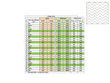 Table with design sizes and stitch counts for various file names on a white background.