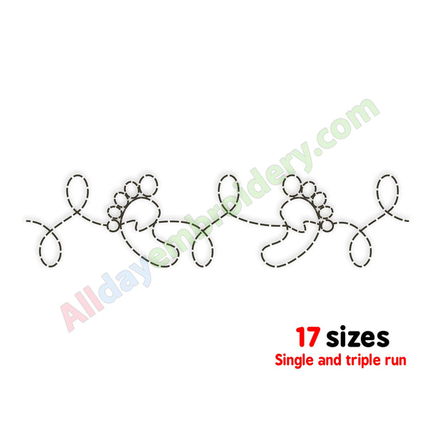 Baby Feet Border Clip Art