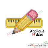 Back to school embroidery design