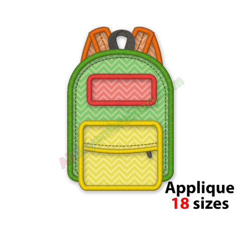 Backpack embroidery design