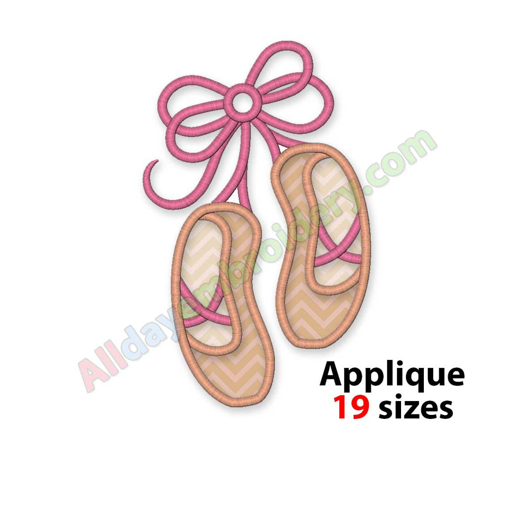 Ballet shoes embroidery