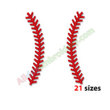 Baseball laces embroidery