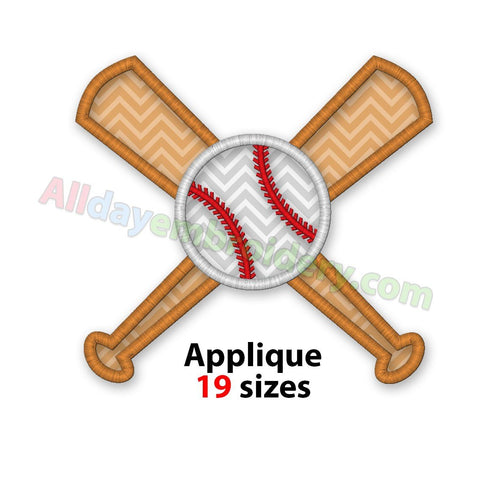 Baseball bats applique