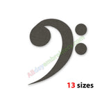 Bass Clef embroidery design