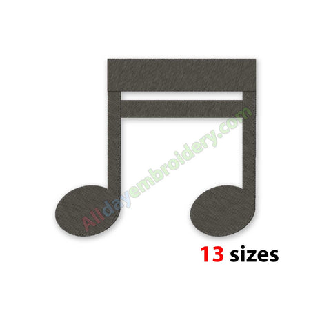 Beam note embroidery design