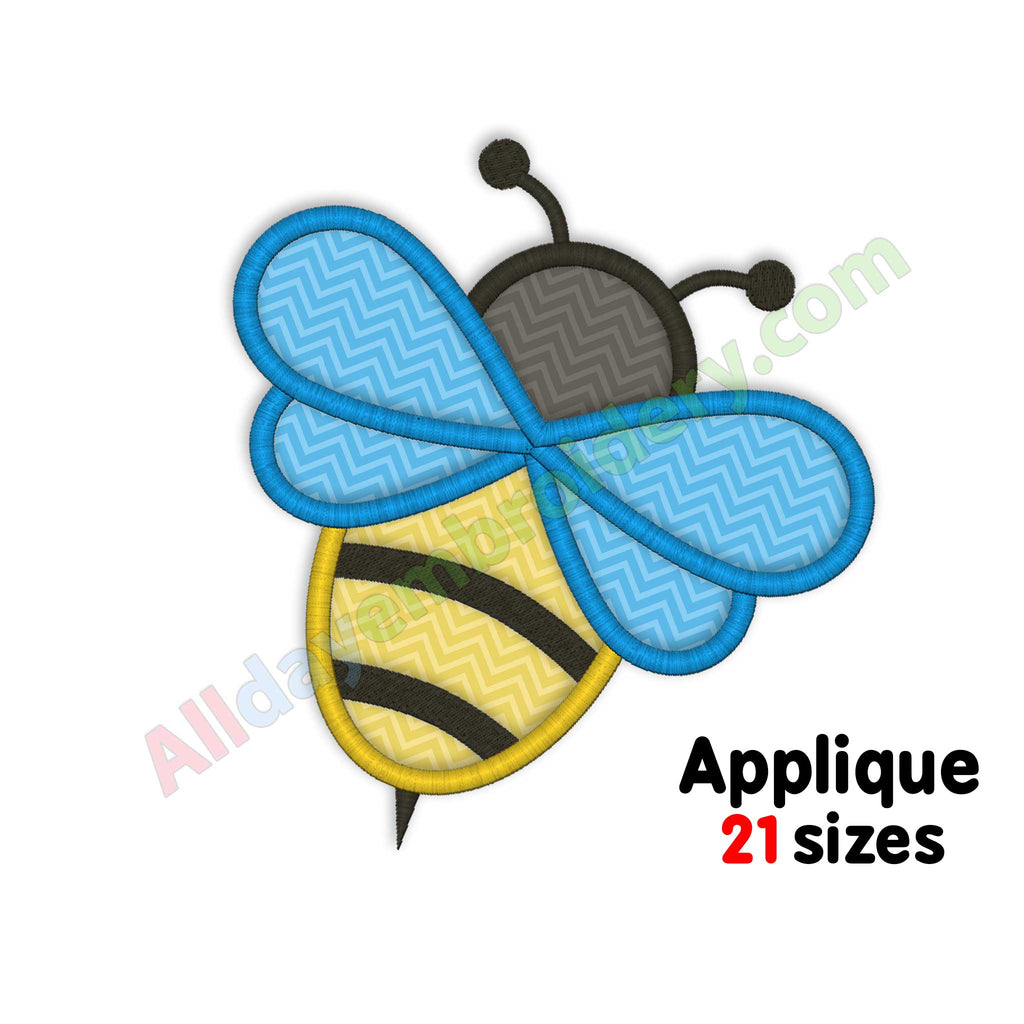 Bee embroidery design