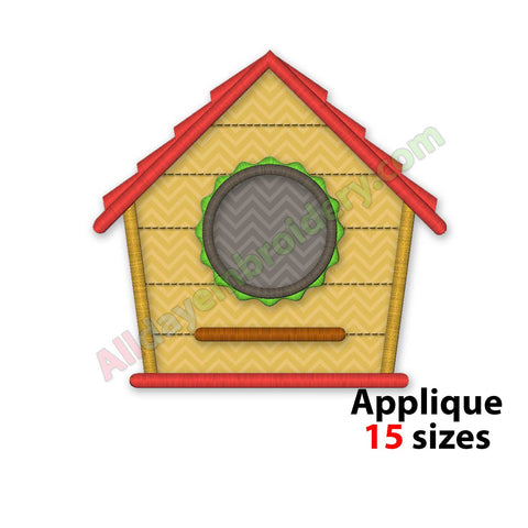 Birdhouse embroidery design