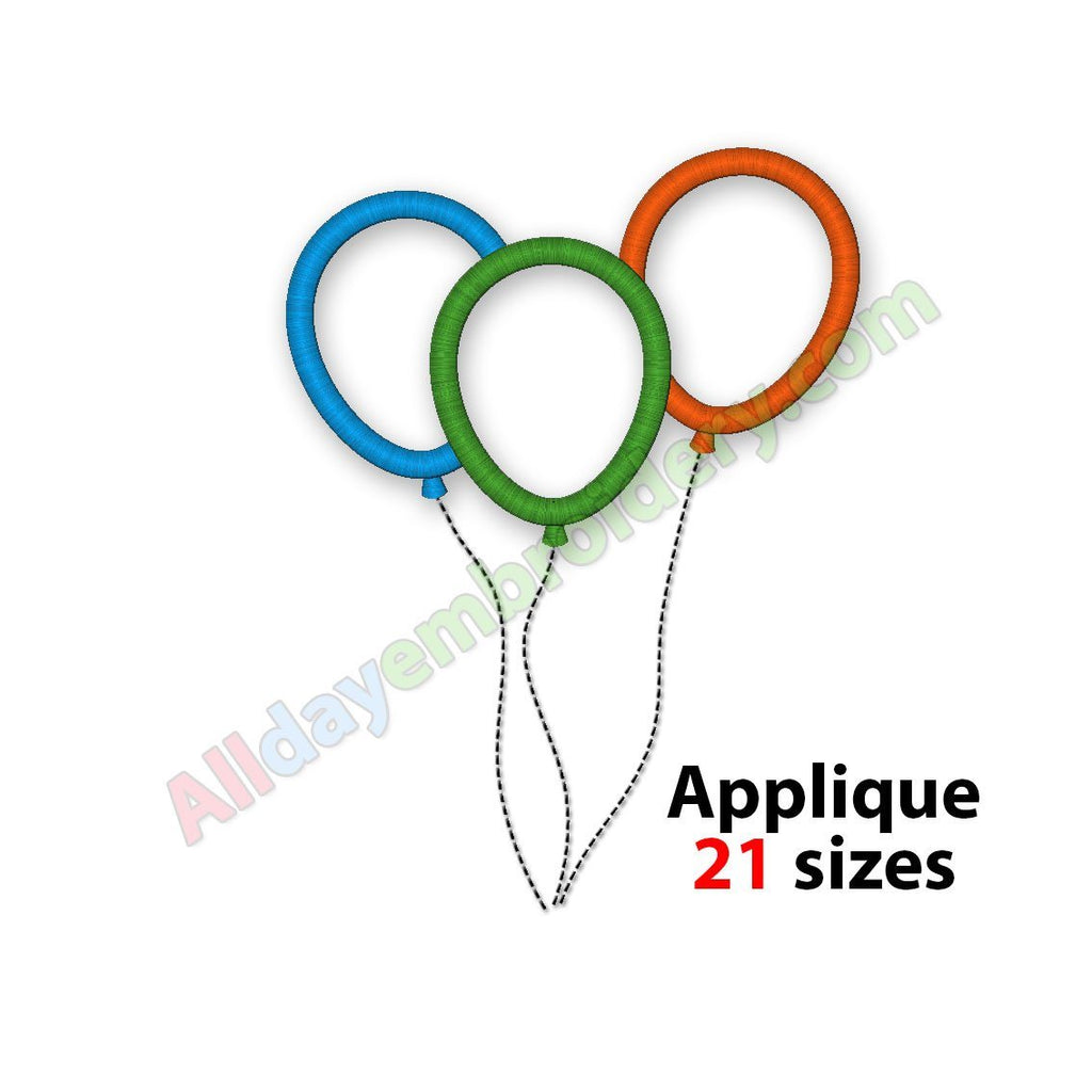 Balloons embroidery designs