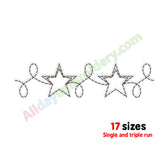 Star border embroidery